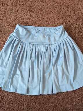 art class Light Blue Pleated Mini Skirt